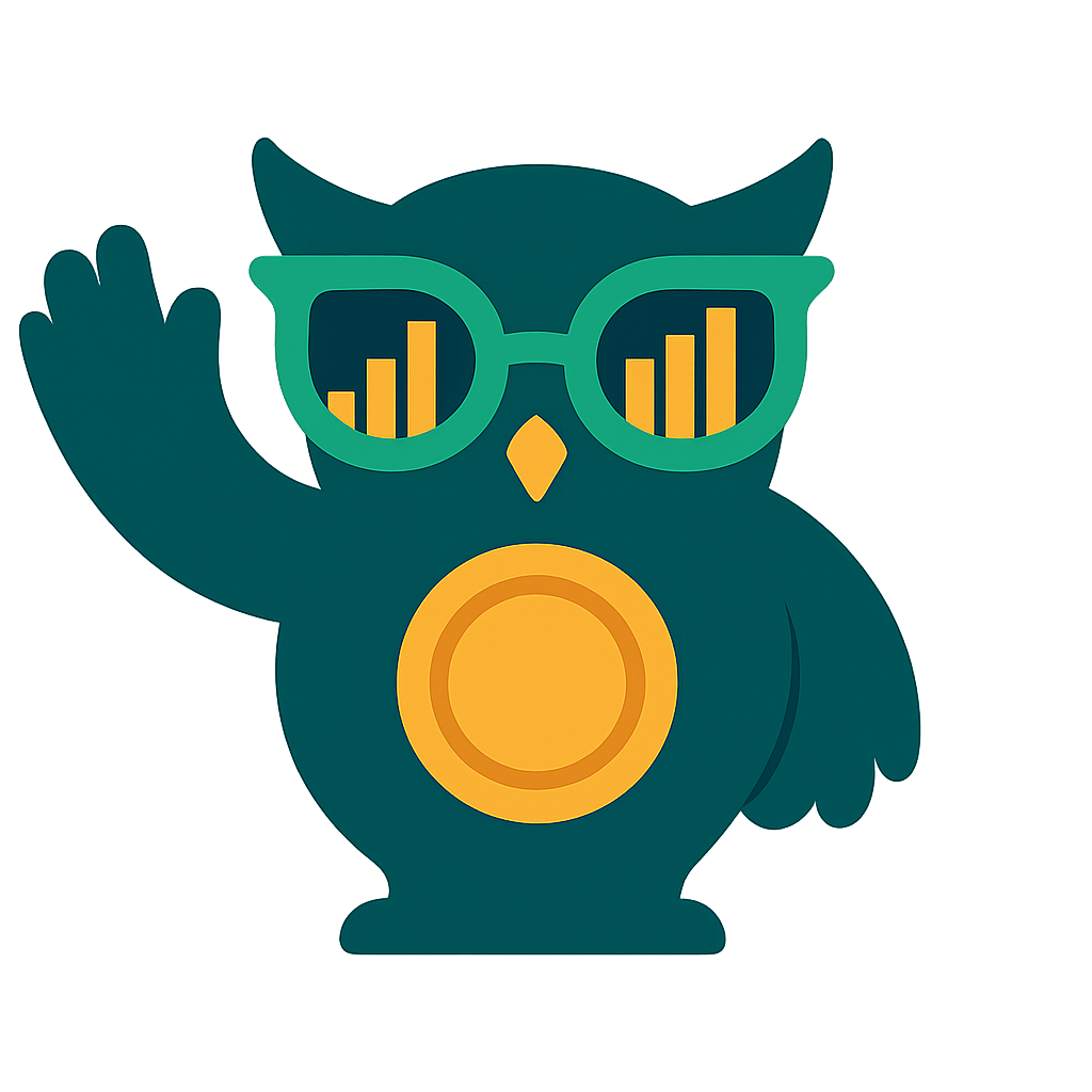 Penny, the Finvision AI money owl, waving